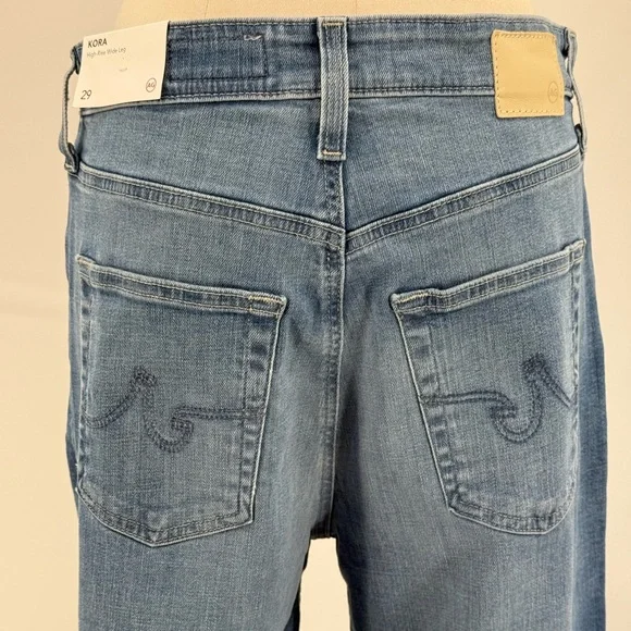 Adriano Goldschmied Kora High Waist Wide Leg Vintage-Inspired Denim Pants SZ 29 - Picture 6 of 13